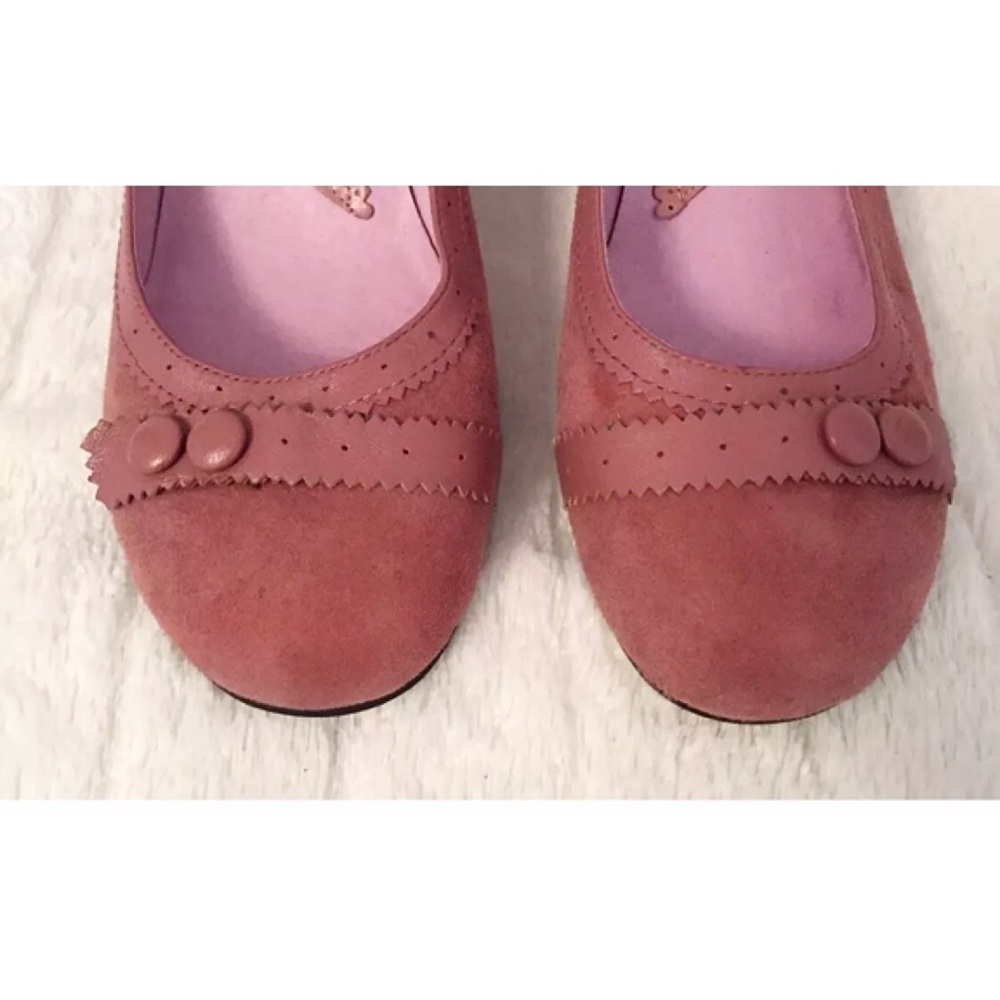🌸 NWT FORLERIA Italian Suede Mary Jane Pumps – Vintage Feminine Rose • Size 37 - Picture 5 of 8